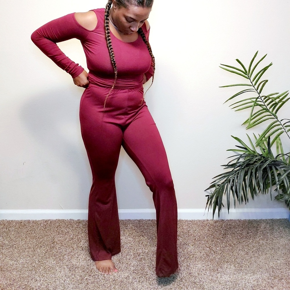 Rue 21 Solid High Waist Bell Bottom Pants